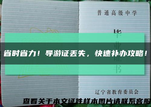 省时省力！导游证丢失，快速补办攻略！缩略图