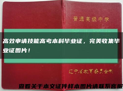 高效申请技能高考本科毕业证，完美收集毕业证图片！缩略图