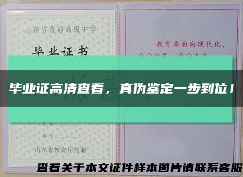 毕业证高清查看，真伪鉴定一步到位！缩略图
