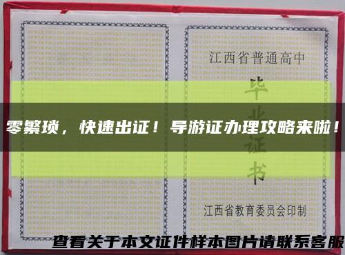 零繁琐，快速出证！导游证办理攻略来啦！缩略图