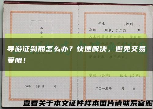 导游证到期怎么办？快速解决，避免交易受阻！缩略图