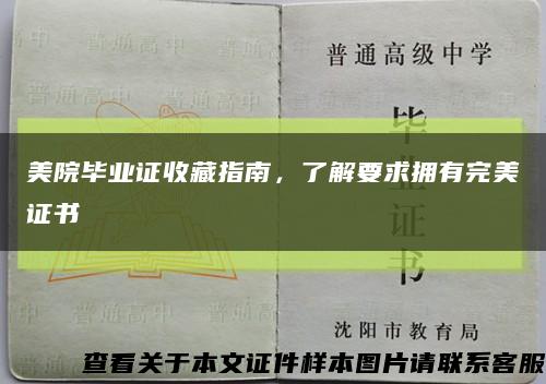 美院毕业证收藏指南，了解要求拥有完美证书缩略图