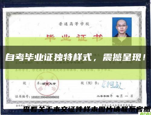 自考毕业证独特样式，震撼呈现！缩略图