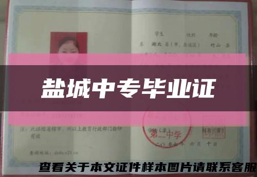 盐城中专毕业证缩略图