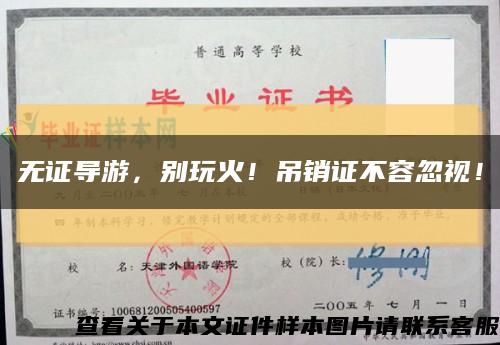 无证导游，别玩火！吊销证不容忽视！缩略图