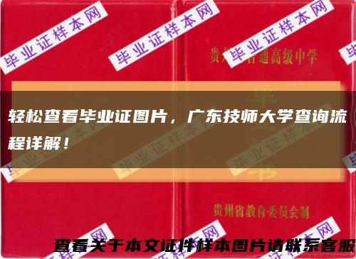 轻松查看毕业证图片，广东技师大学查询流程详解！缩略图