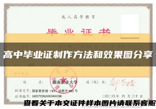 高中毕业证制作方法和效果图分享缩略图