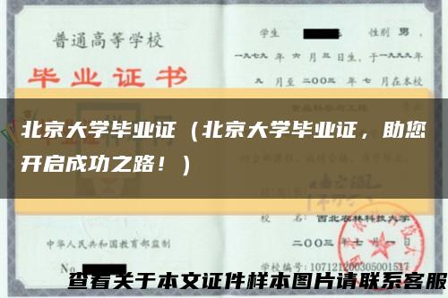 北京大学毕业证（北京大学毕业证，助您开启成功之路！）缩略图