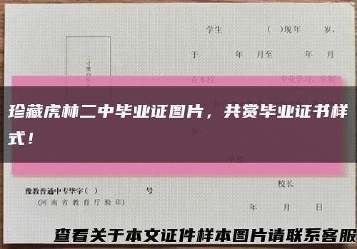 珍藏虎林二中毕业证图片，共赏毕业证书样式！缩略图