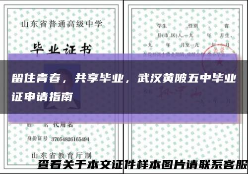 留住青春，共享毕业，武汉黄陂五中毕业证申请指南缩略图