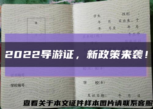 2022导游证，新政策来袭！缩略图