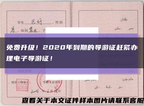 免费升级！2020年到期的导游证赶紧办理电子导游证！缩略图