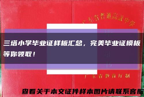 三塔小学毕业证样板汇总，完美毕业证模板等你领取！缩略图