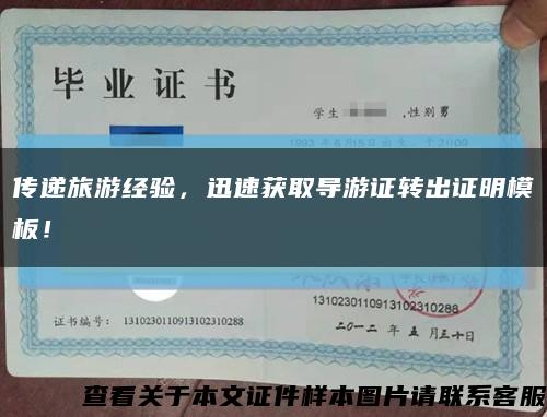 传递旅游经验，迅速获取导游证转出证明模板！缩略图