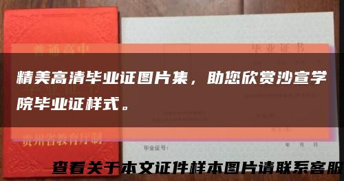 精美高清毕业证图片集，助您欣赏沙宣学院毕业证样式。缩略图