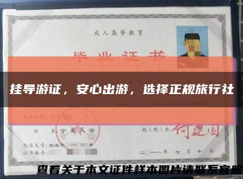 挂导游证，安心出游，选择正规旅行社缩略图