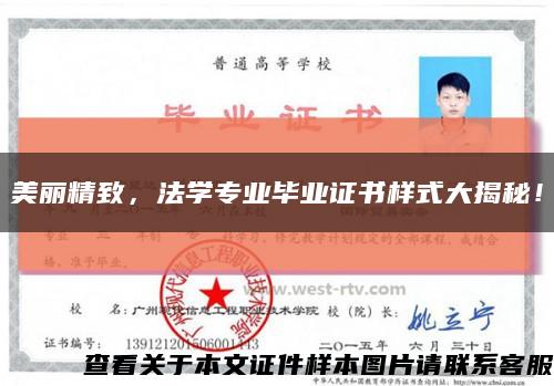 美丽精致，法学专业毕业证书样式大揭秘！缩略图