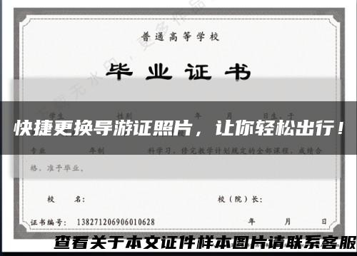 快捷更换导游证照片，让你轻松出行！缩略图