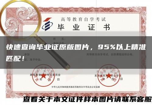 快速查询毕业证原版图片，95%以上精准匹配！缩略图