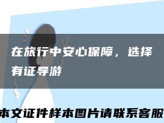 在旅行中安心保障，选择有证导游缩略图