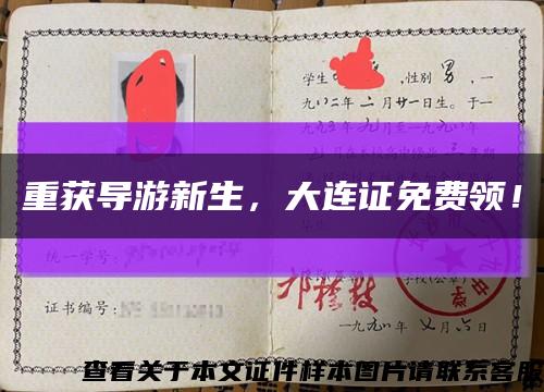重获导游新生，大连证免费领！缩略图