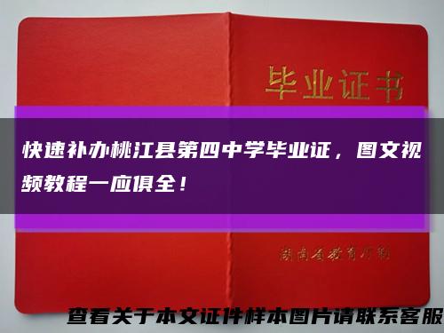 快速补办桃江县第四中学毕业证，图文视频教程一应俱全！缩略图