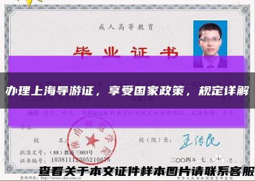 办理上海导游证，享受国家政策，规定详解缩略图