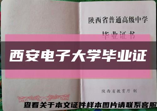 西安电子大学毕业证缩略图