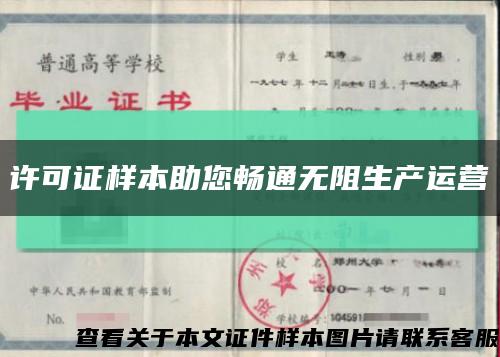 许可证样本助您畅通无阻生产运营缩略图