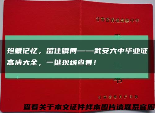 珍藏记忆，留住瞬间——武安六中毕业证高清大全，一键现场查看！缩略图