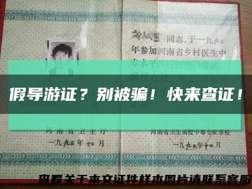假导游证？别被骗！快来查证！缩略图
