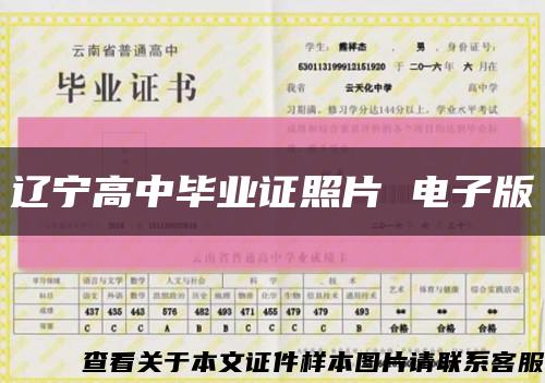 辽宁高中毕业证照片 电子版缩略图