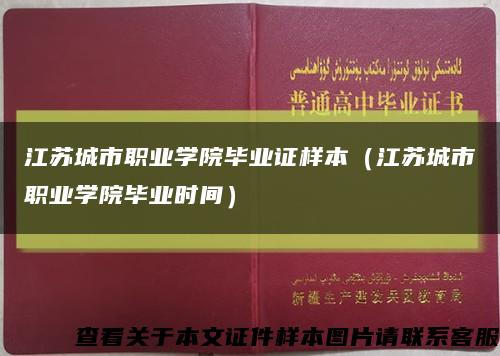 江苏城市职业学院毕业证样本（江苏城市职业学院毕业时间）缩略图