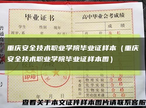 重庆安全技术职业学院毕业证样本（重庆安全技术职业学院毕业证样本图）缩略图