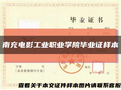 南充电影工业职业学院毕业证样本缩略图