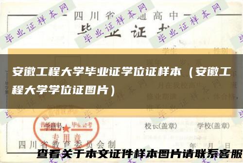 安徽工程大学毕业证学位证样本（安徽工程大学学位证图片）缩略图