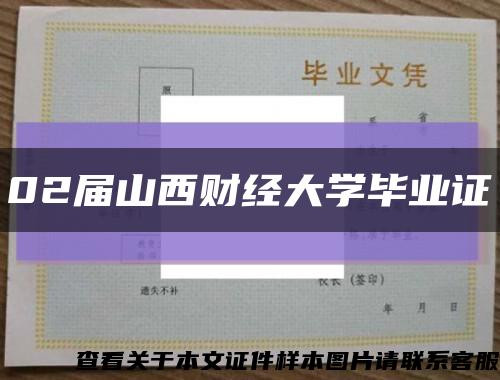 02届山西财经大学毕业证缩略图