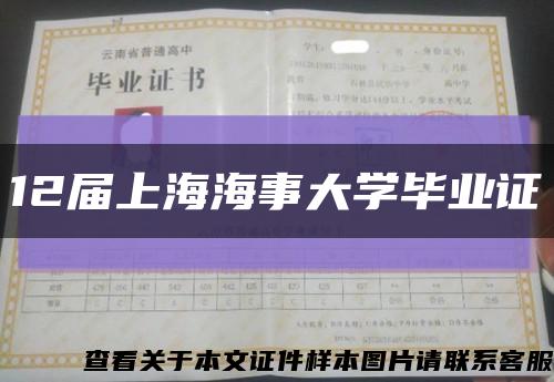 12届上海海事大学毕业证缩略图