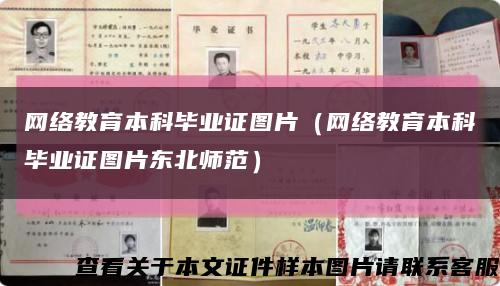 网络教育本科毕业证图片（网络教育本科毕业证图片东北师范）缩略图