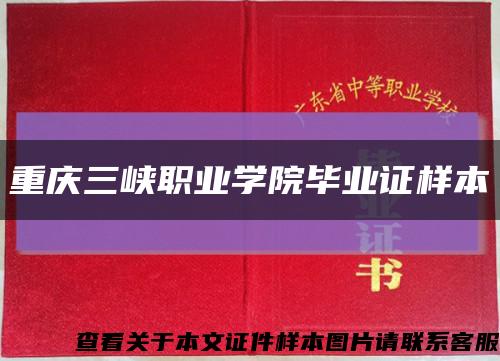 重庆三峡职业学院毕业证样本缩略图