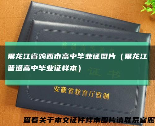 黑龙江省鸡西市高中毕业证图片（黑龙江普通高中毕业证样本）缩略图