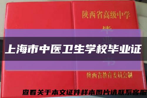 上海市中医卫生学校毕业证缩略图