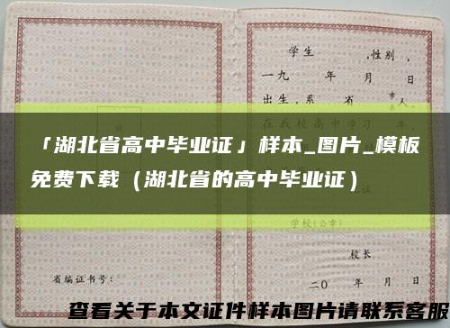 「湖北省高中毕业证」样本_图片_模板免费下载（湖北省的高中毕业证）缩略图