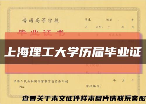 上海理工大学历届毕业证缩略图