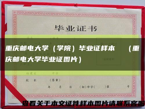重庆邮电大学（学院）毕业证样本  （重庆邮电大学毕业证图片）缩略图