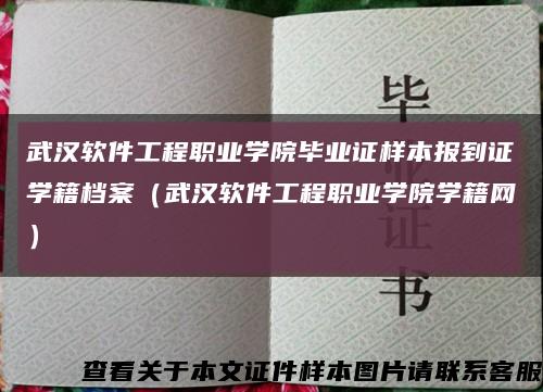 武汉软件工程职业学院毕业证样本报到证学籍档案（武汉软件工程职业学院学籍网）缩略图