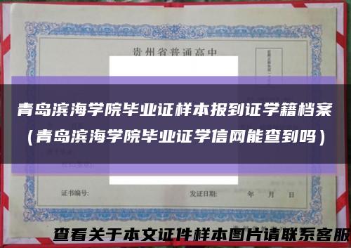 青岛滨海学院毕业证样本报到证学籍档案（青岛滨海学院毕业证学信网能查到吗）缩略图