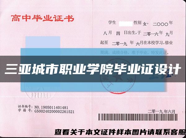 三亚城市职业学院毕业证设计缩略图