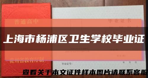 上海市杨浦区卫生学校毕业证缩略图