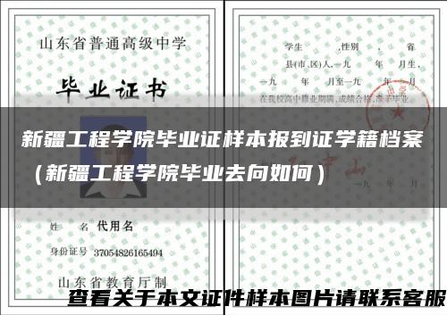 新疆工程学院毕业证样本报到证学籍档案（新疆工程学院毕业去向如何）缩略图